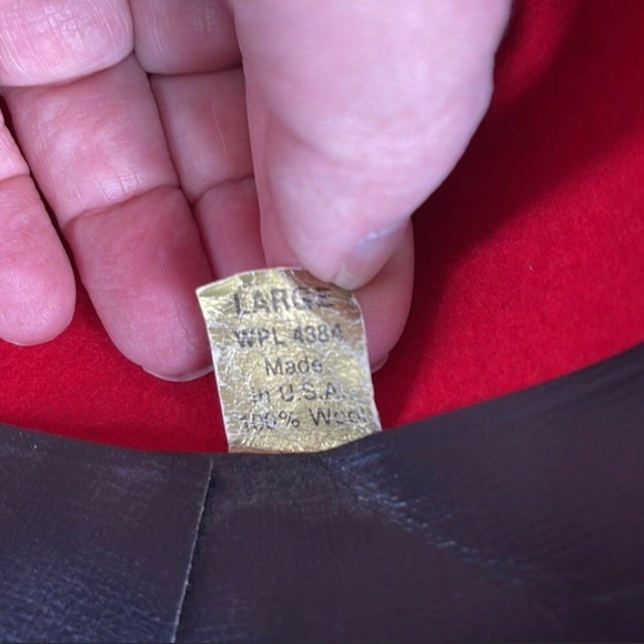 Tru-West Rockmount Ranch Wear Western Cowboy Cowgirl Hat Red Wool USA Size L - Picture 8 of 9